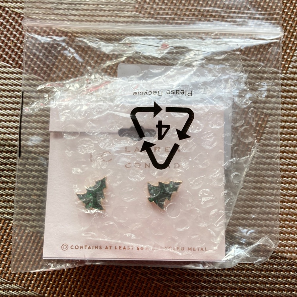 LC Lauren Conrad Christmas Tree Earrings